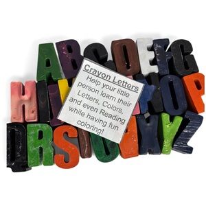 Handmade Alphabet Crayon Set – 26 Letters
Size: approx. 2” x 1.5” x 1” each‎